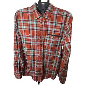 Scotch & Soda Plaid Flannel Shirt Men's Large Multicolor Button Down Casual